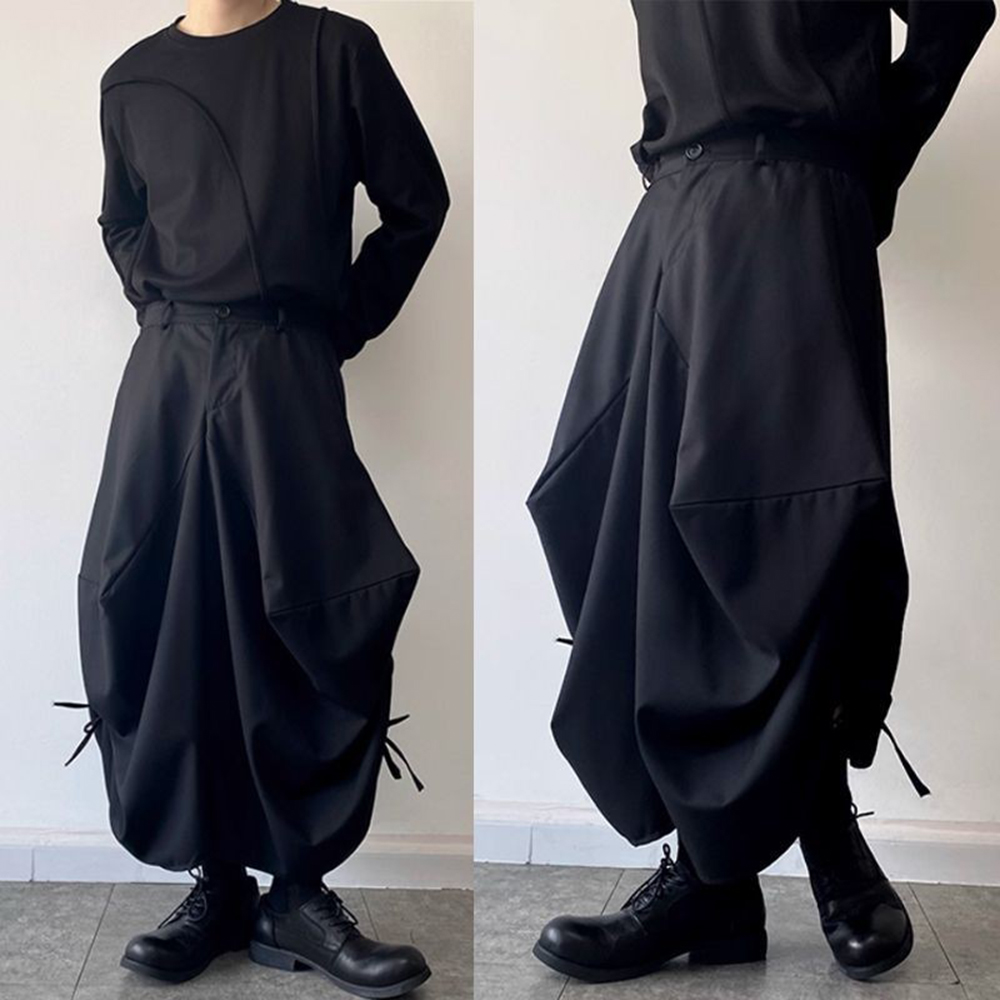 Street Fashion In Chinese - Summer New Men's Solid Color Irregular
