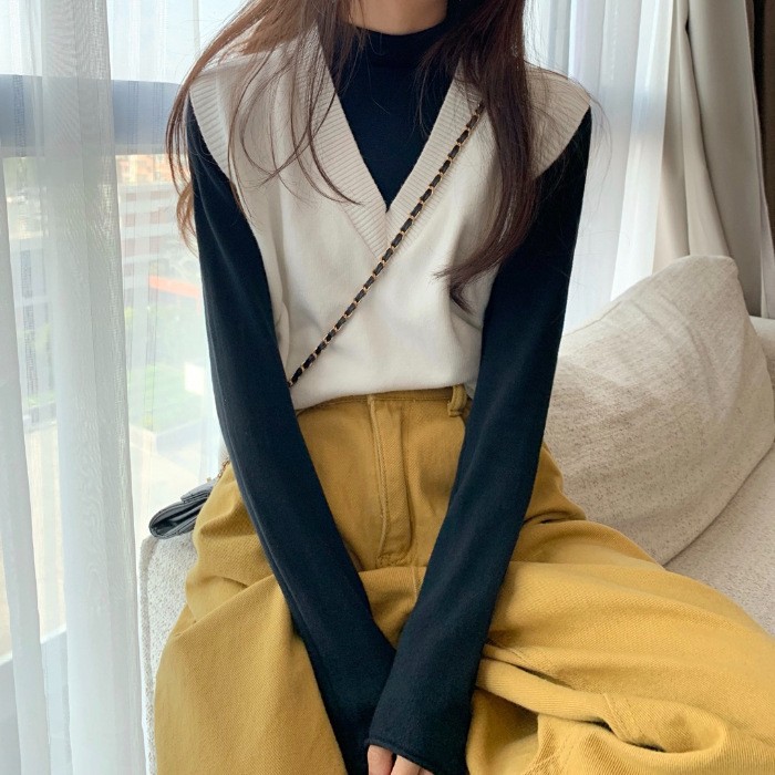 Korean Street Fashion Female - Fall Winter Sweater Vest Women 2026
