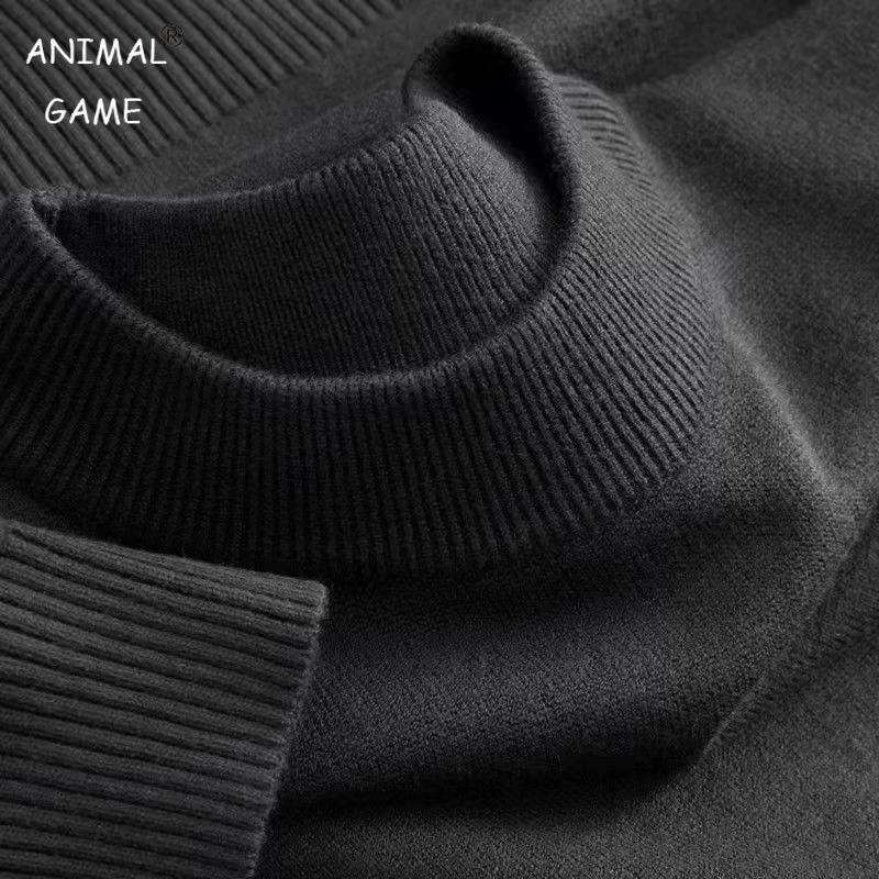 Street Fashion Jersey - Mens Casual Mock Turtleneck T-Shirts Long
