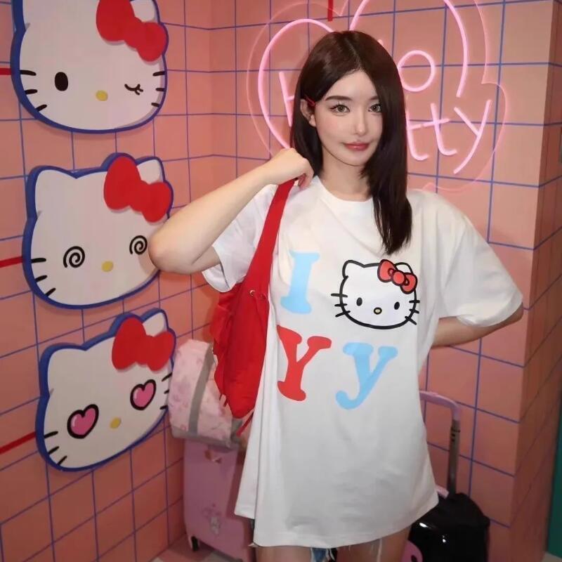 Street Fashion Jersey - Short-Sleeved Sanrio Summer Pure Cotton Unisex