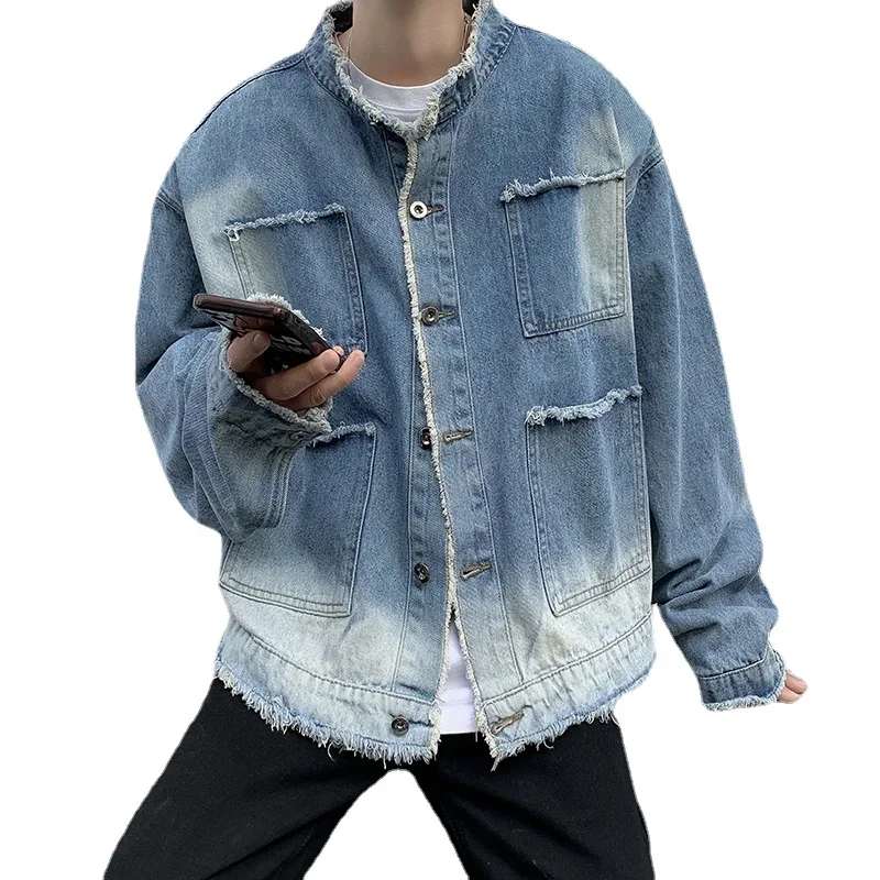 American Retro Hip Pop Raw Edg - огляд і ціна Street Fashion Jacket Men
