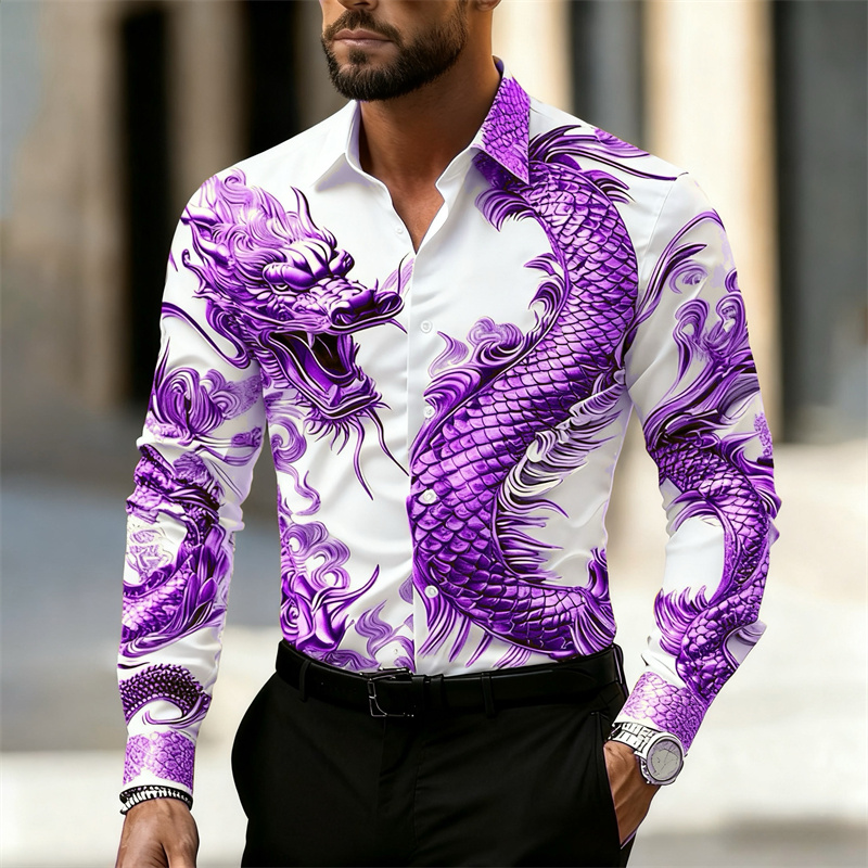 Men's Shirt Long Sleeve Shirt  - огляд і ціна Street Fashion In Chinese