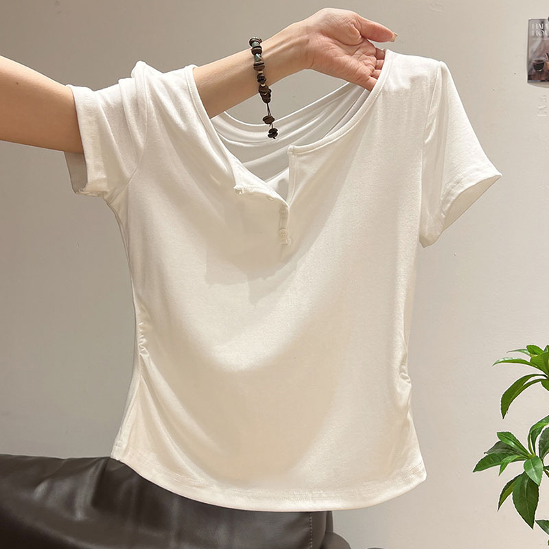 Women's Half-open Collar Butto - огляд і ціна Korean Street Fashion Female