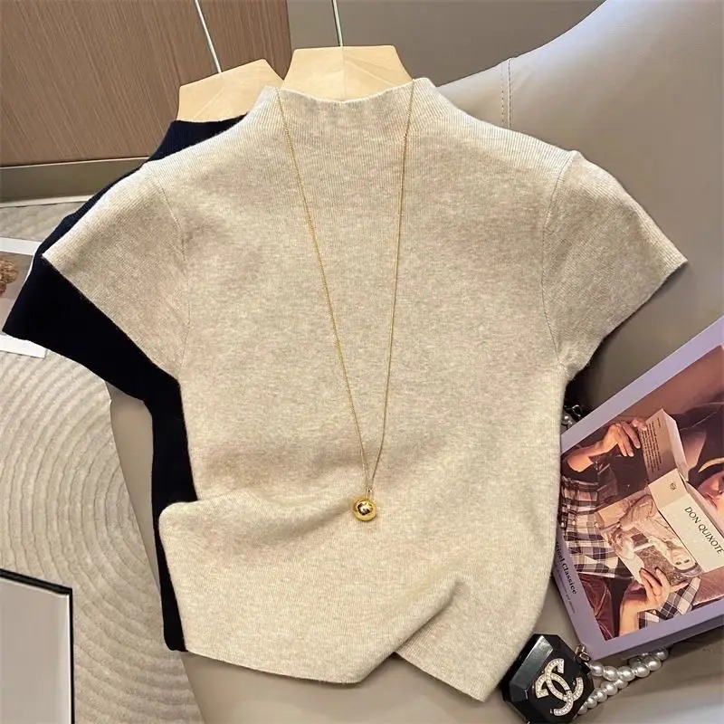 Fashion Basic Half High Neck K - огляд і ціна Korean Street Fashion Female
