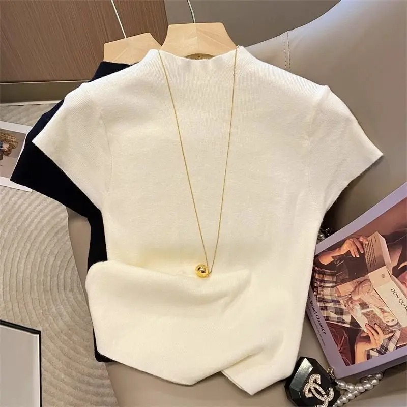 Fashion Basic Half High Neck K - огляд і ціна Korean Street Fashion Female