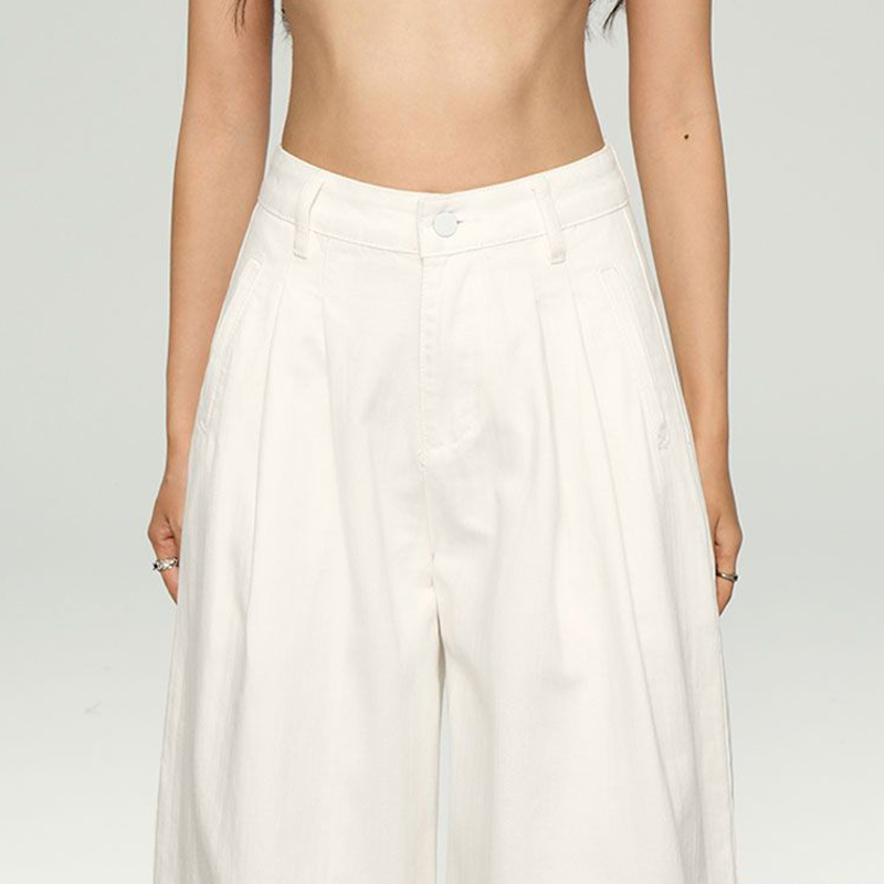 Korean White Loose Straight Le - огляд і ціна Korean Street Fashion Female
