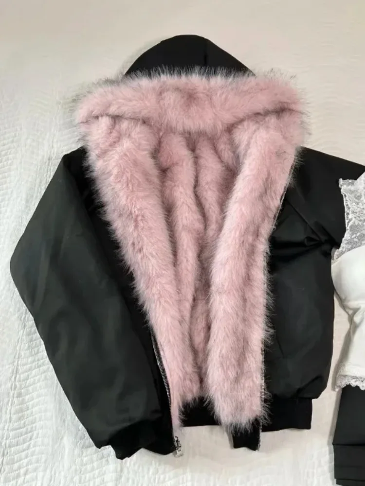 American Vintage Women's Fur P - огляд і ціна Korean Street Fashion Female