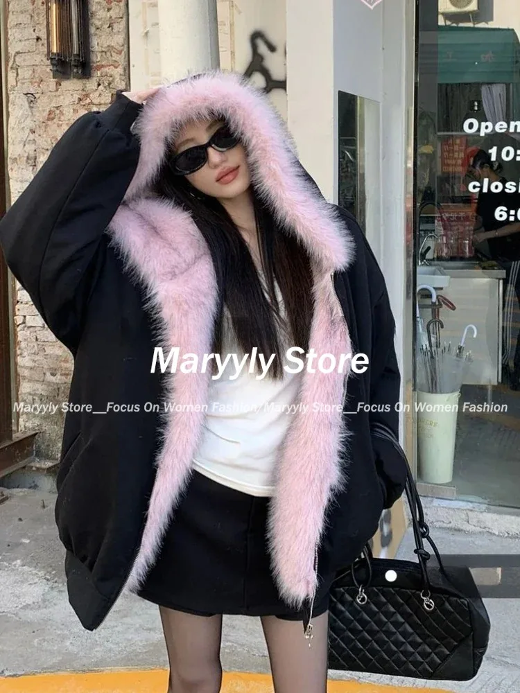 American Vintage Women's Fur P - огляд і ціна Korean Street Fashion Female