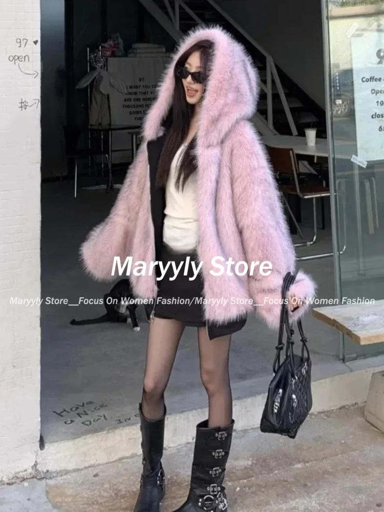 American Vintage Women's Fur P - огляд і ціна Korean Street Fashion Female
