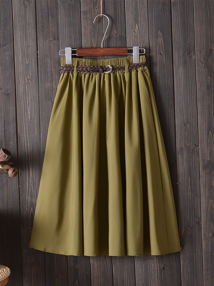 Midi Knee Length Summer Skirt  - огляд і ціна Korean Street Fashion Female
