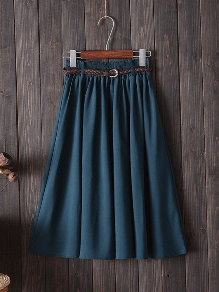 Midi Knee Length Summer Skirt  - огляд і ціна Korean Street Fashion Female