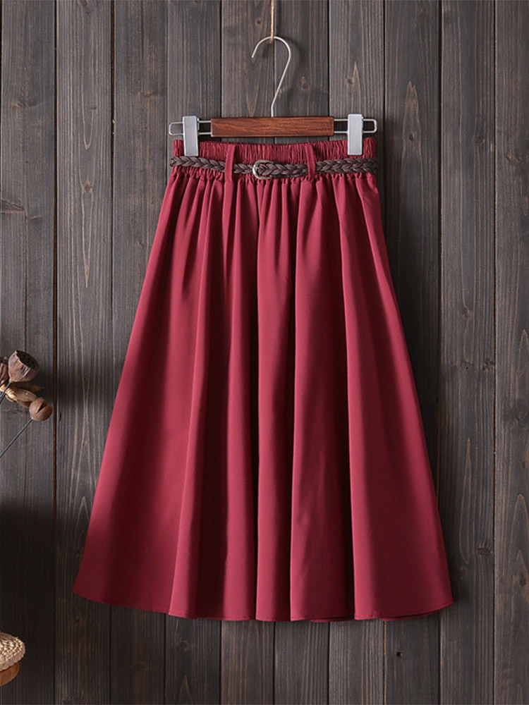 Midi Knee Length Summer Skirt  - огляд і ціна Korean Street Fashion Female