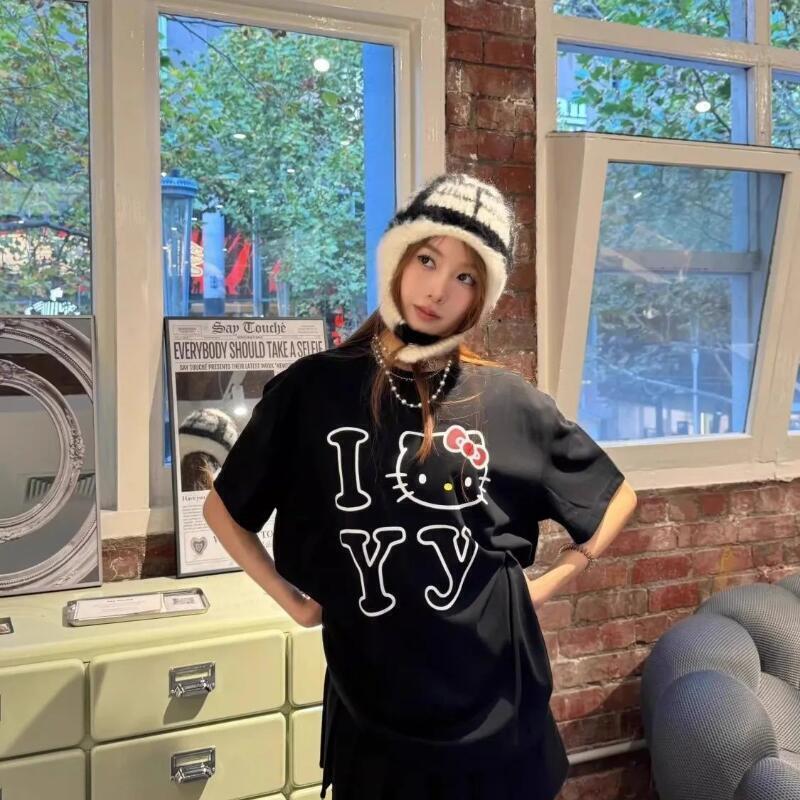 Short-Sleeved Sanrio Summer Pu - огляд і ціна Street Fashion Jersey