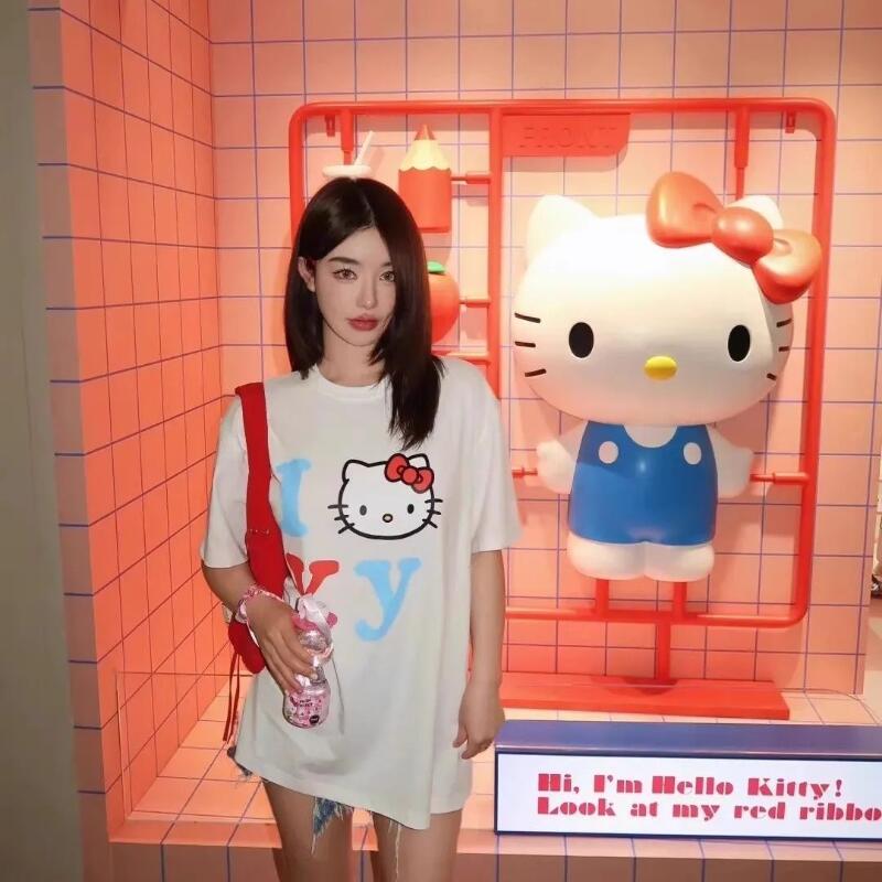 Short-Sleeved Sanrio Summer Pu - огляд і ціна Street Fashion Jersey