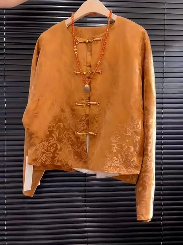New High-End Satin Orange Flor - огляд і ціна Street Fashion In Chinese
