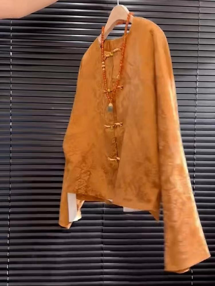 New High-End Satin Orange Flor - огляд і ціна Street Fashion In Chinese