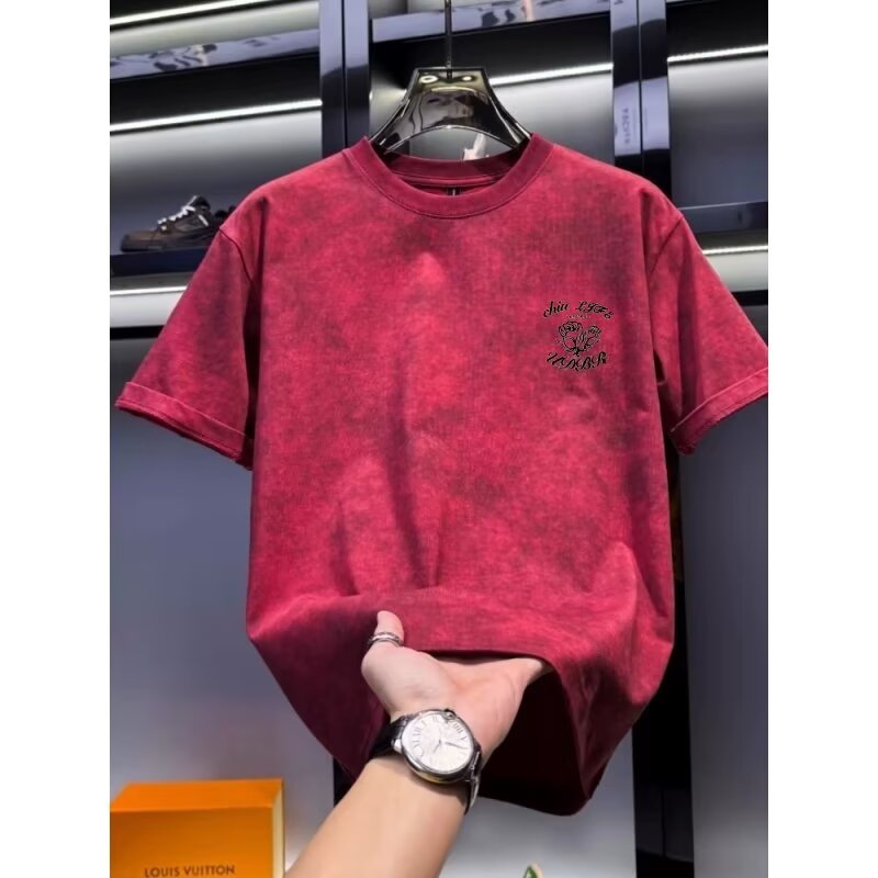 Summer men's khaki T-shirt Hig - огляд і ціна Street Fashion In Chinese